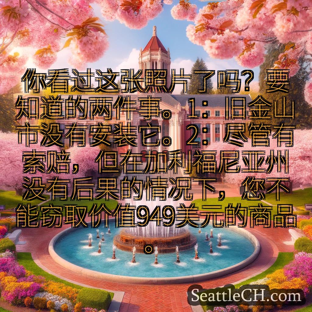 西雅图新闻 你看过这张照片了吗？要知道的两件事。1：旧金山市没有安装它。2：尽管有