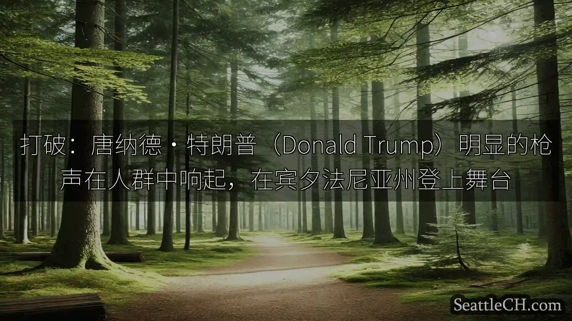 西雅图新闻 打破：唐纳德·特朗普（Donald