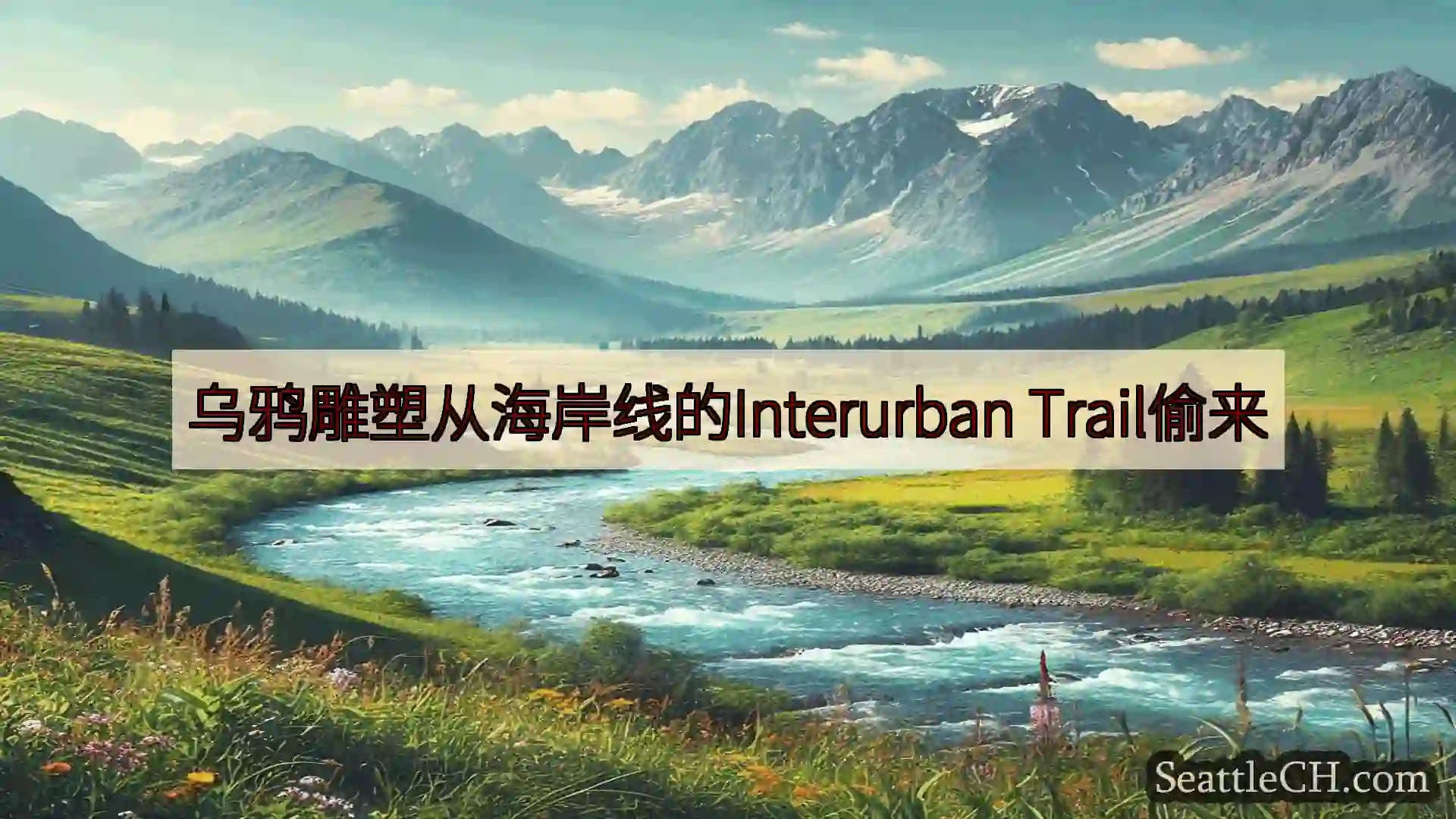 西雅图新闻 乌鸦雕塑从海岸线的Interurban Trail偷来