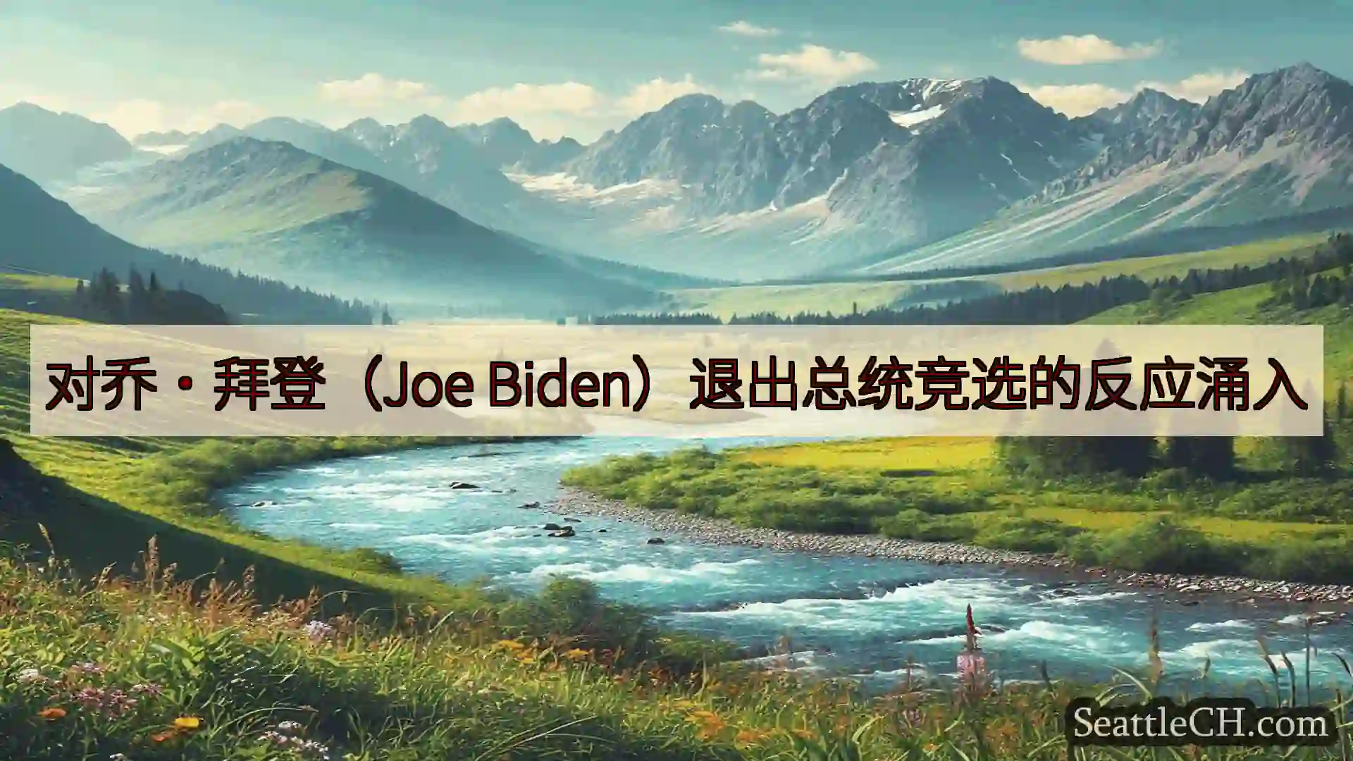 西雅图新闻 对乔·拜登（Joe Biden）退出总统竞选的反应涌入