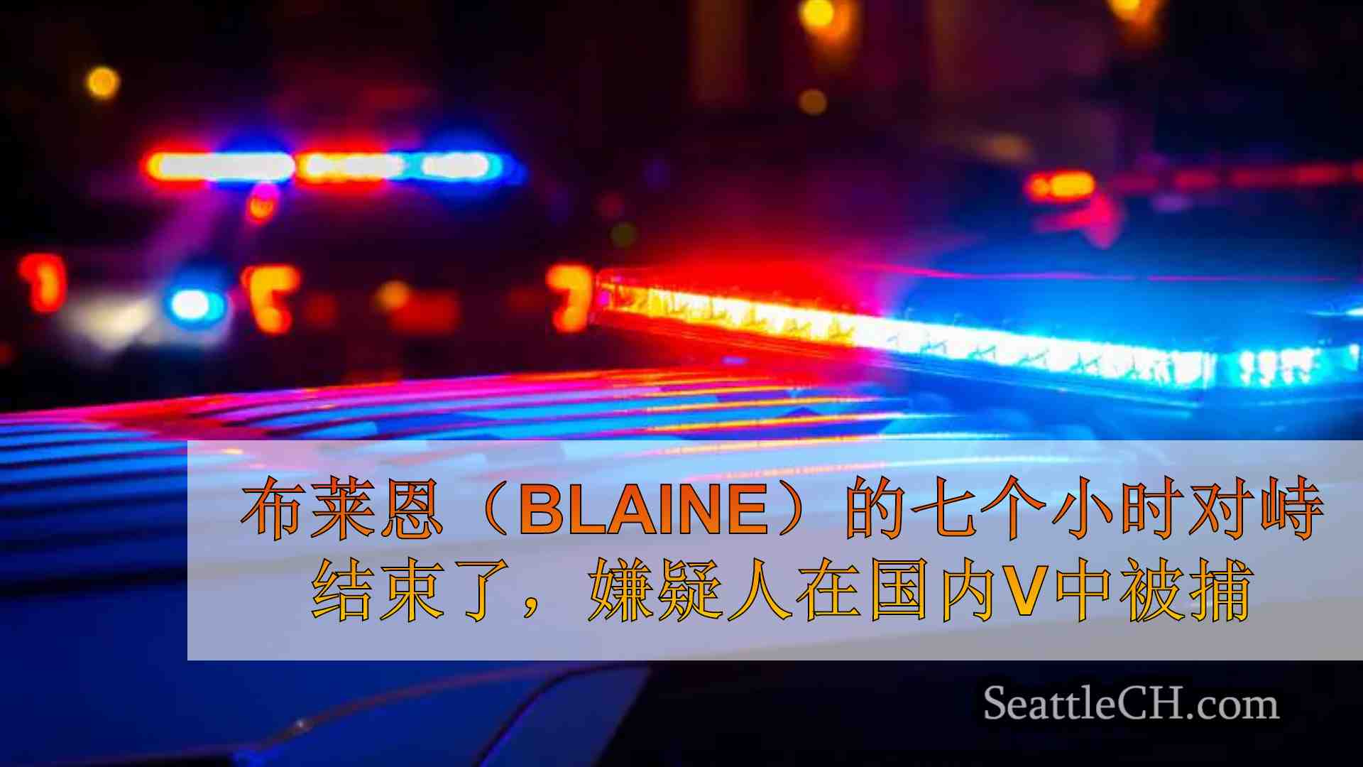 布莱恩（Blaine）的七个小时对峙结束于嫌疑人因家庭暴力指控而被捕