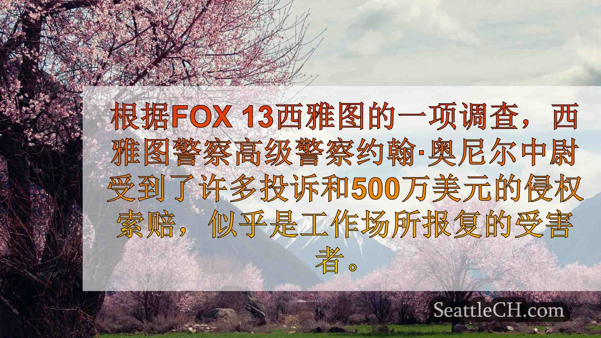 在西雅图的白人中心附近开枪，警方调查