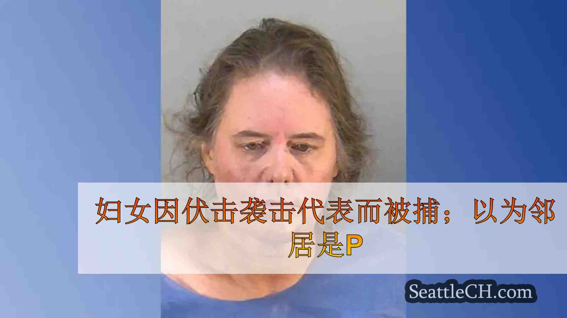 妇女因伏击袭击代表而被捕；官员说，邻居是恋童癖者。