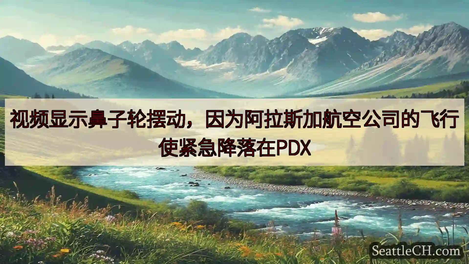 西雅图新闻 视频显示鼻子轮摆动，因为阿拉斯加航空公司的飞行使紧急降落在PDX