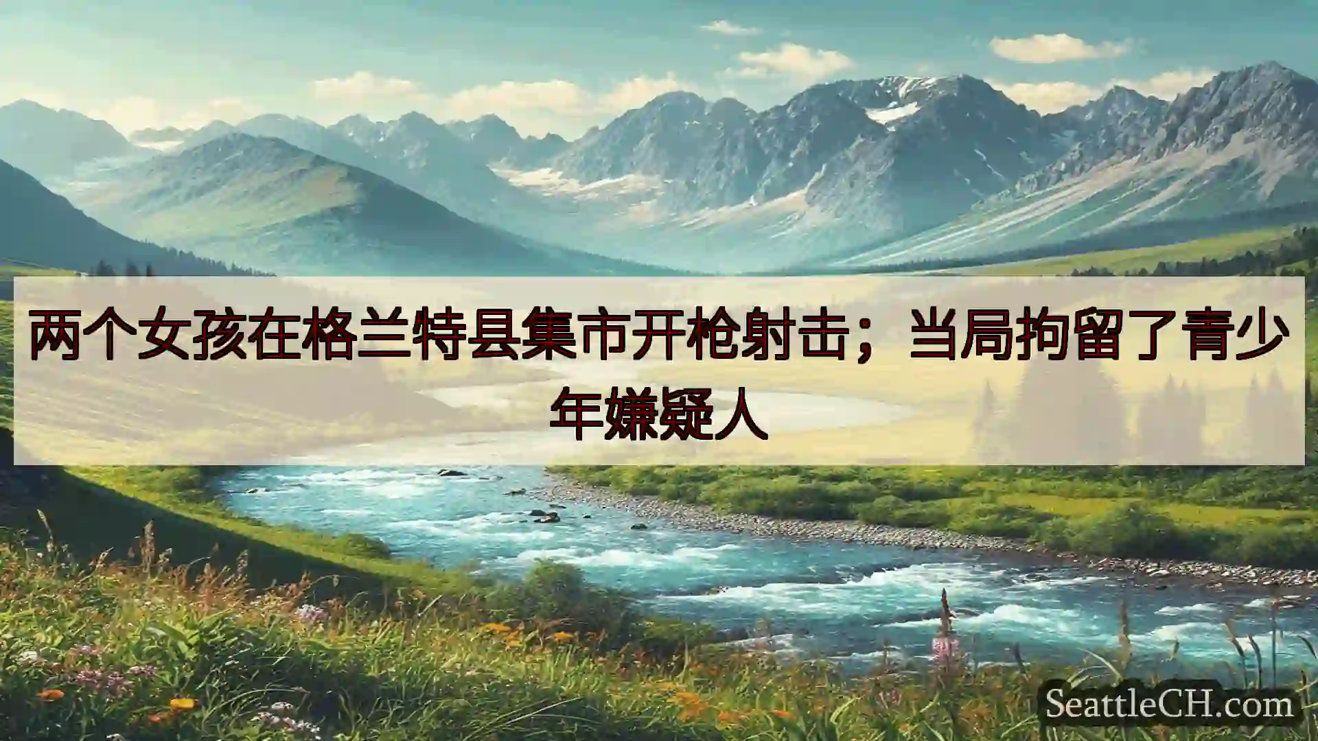 西雅图新闻 两个女孩在格兰特县集市开枪射击；当局拘留了青少年嫌疑人