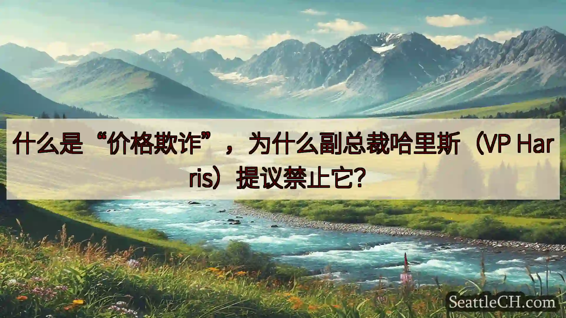 西雅图新闻 什么是“价格欺诈”，为什么副总裁哈里斯（VP