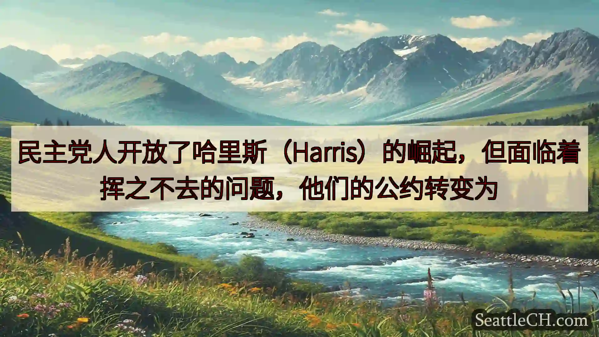 西雅图新闻 民主党人开放了哈里斯（Harris）的崛起，但面临着挥之不去的问题，他