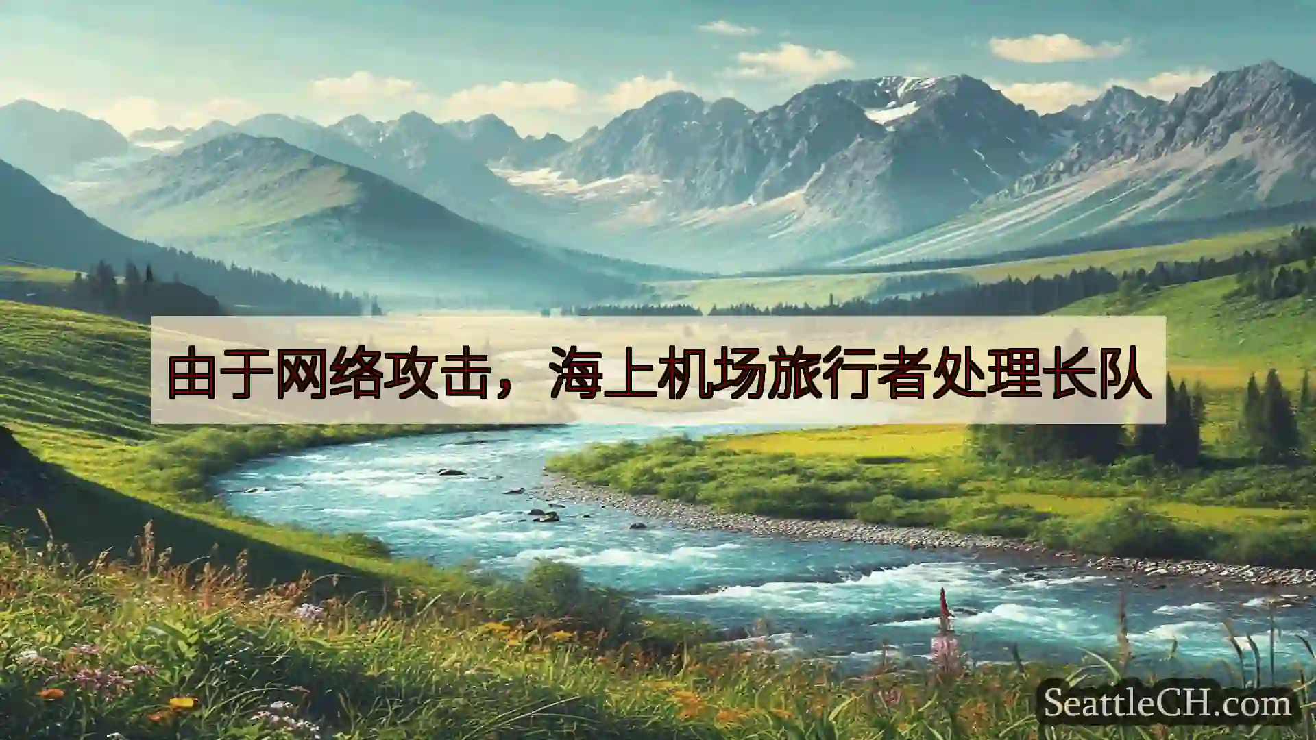 西雅图新闻 由于网络攻击，海上机场旅行者处理长队