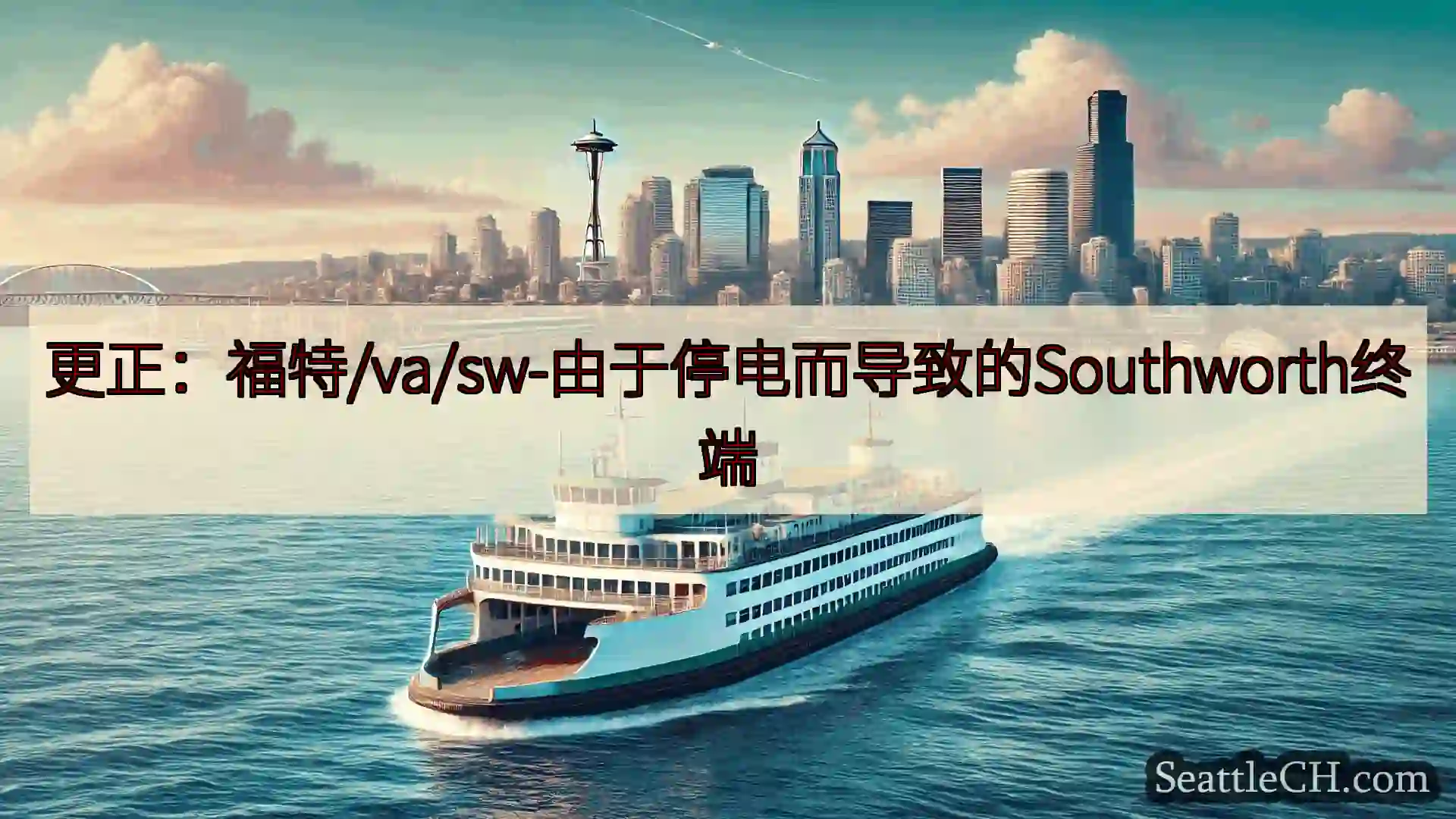 西雅图渡轮新闻 更正：福特/va/sw-由于停电而导致的Southworth终端htt