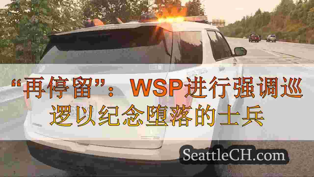 “再停留”：WSP进行强调巡逻以纪念堕落的士兵