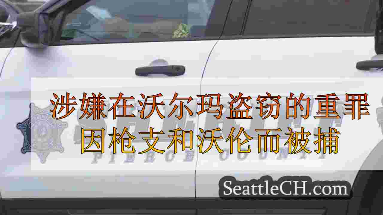 重罪犯涉嫌在沃尔玛盗窃，因在Spanaway拥有枪支和逮捕证而被捕