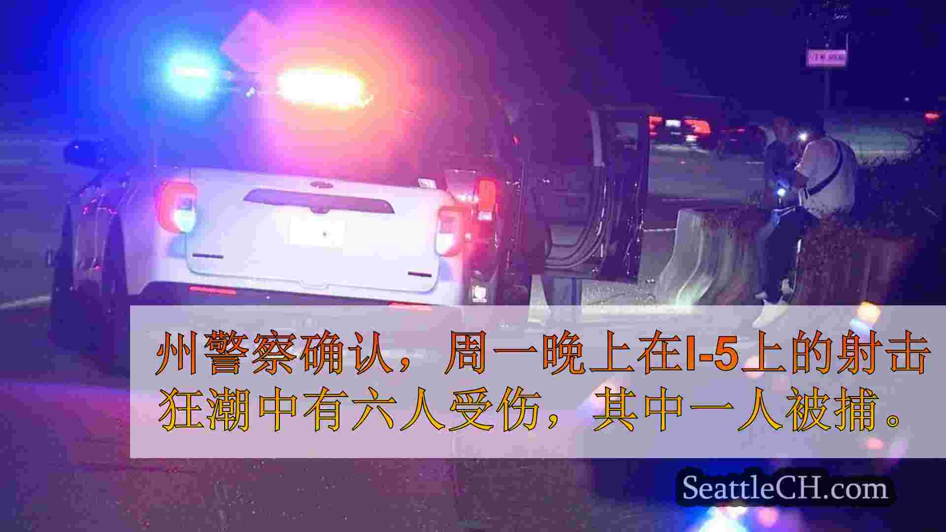 6受伤的国王和皮尔斯县的I-5射击狂潮受伤​​，怀疑被拘留