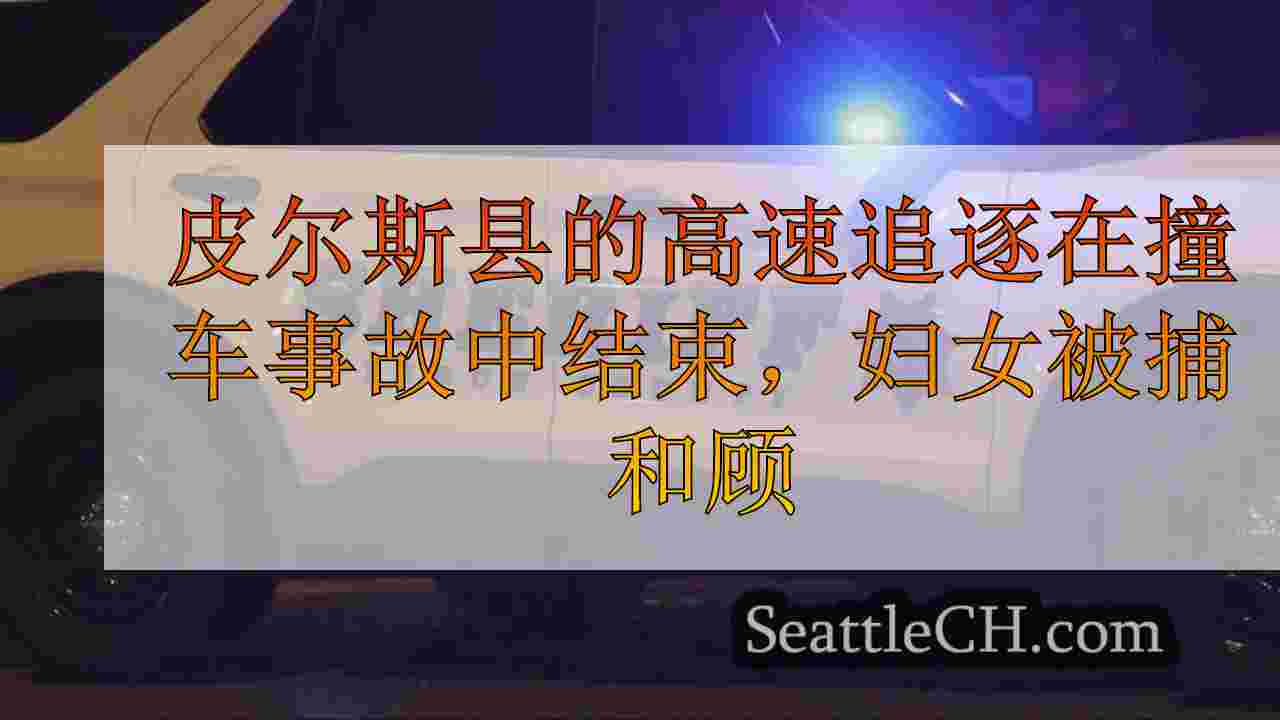 皮尔斯县的高速追逐在撞车事故中结束，妇女被捕并恢复枪支