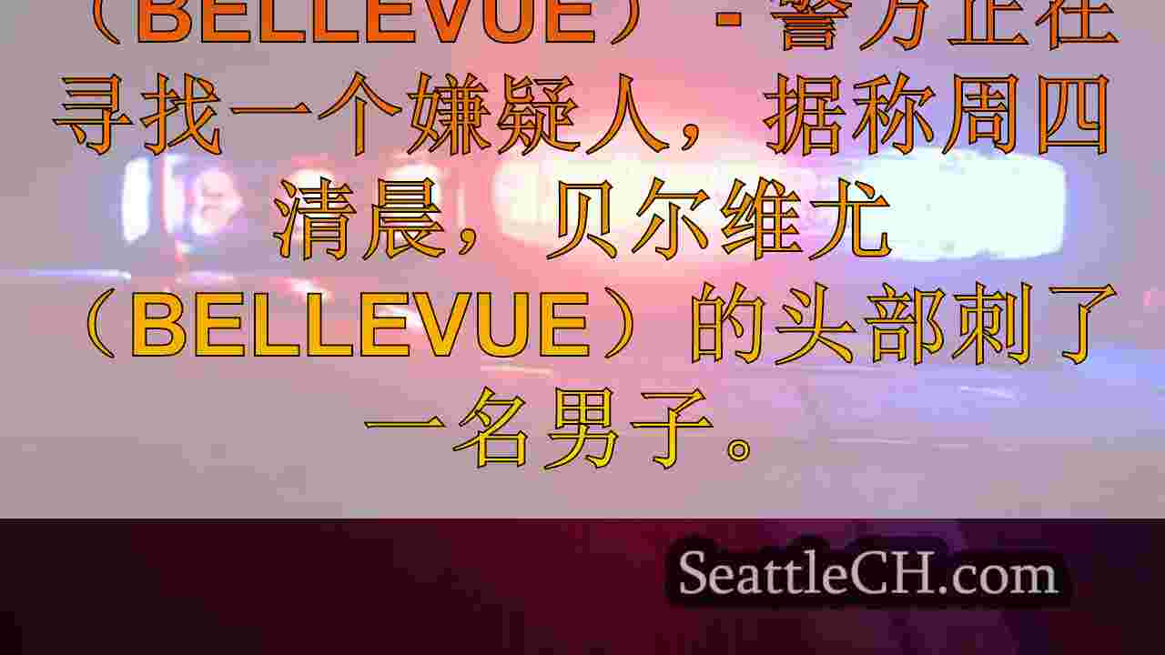 警方搜寻嫌疑人在华盛顿州贝尔维尤的头部刺伤了男子