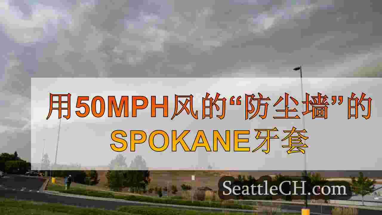 用50mph风的“防尘墙”的Spokane牙套