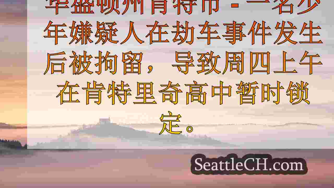 劫车后在华盛顿州被捕的青少年导致高中锁定