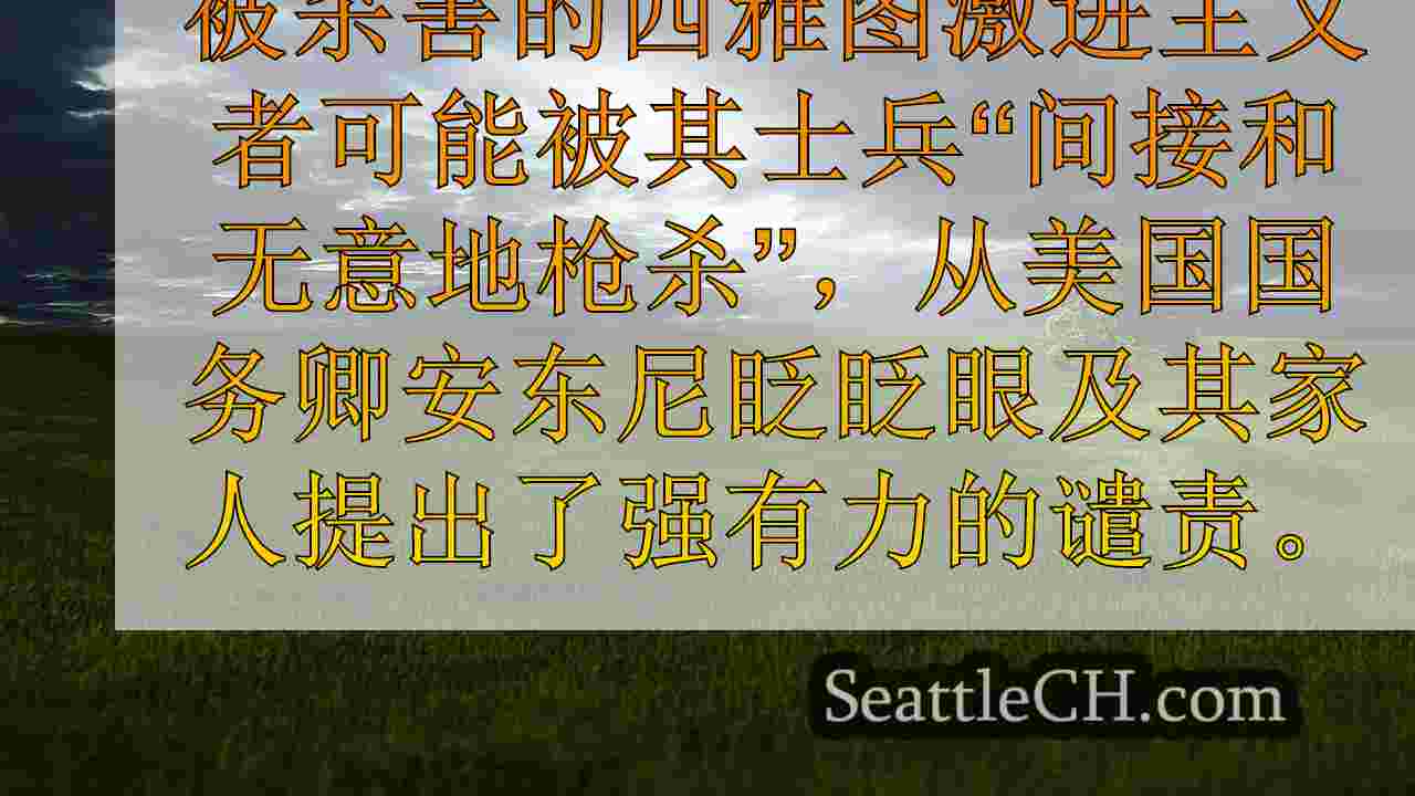 以色列说，它杀死了西雅图激进主义者“错误”，美国谴责回应