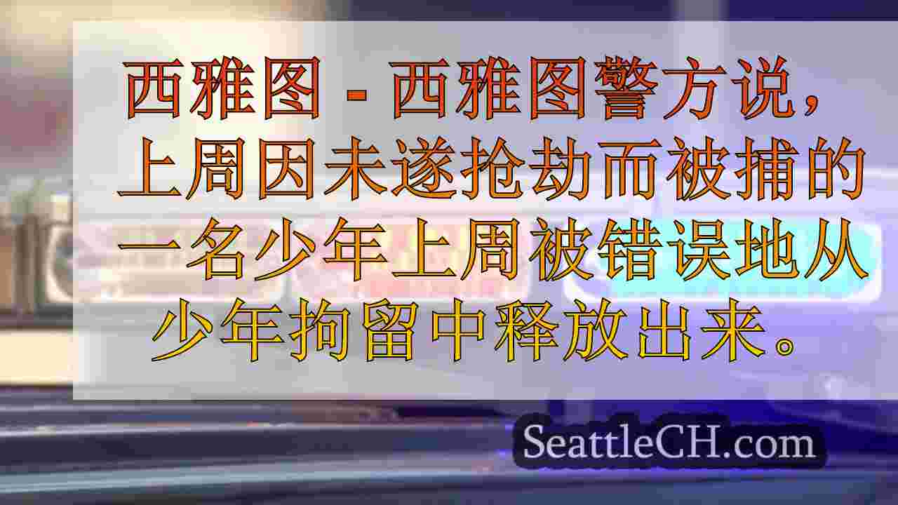 西雅图青少年因抢劫被捕从青年拘留中心释放而被捕