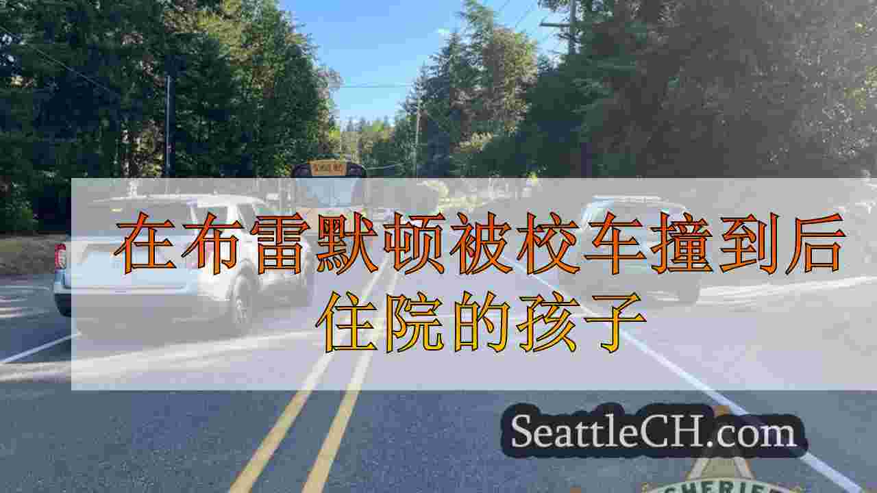 在布雷默顿被校车撞到后住院的孩子