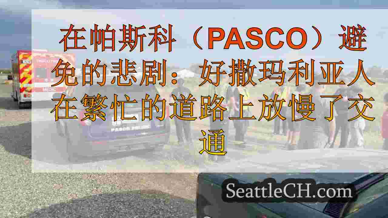 在帕斯科（Pasco）避免的悲剧：好撒玛利亚人在繁忙的道路上放慢了交通，以帮助弱