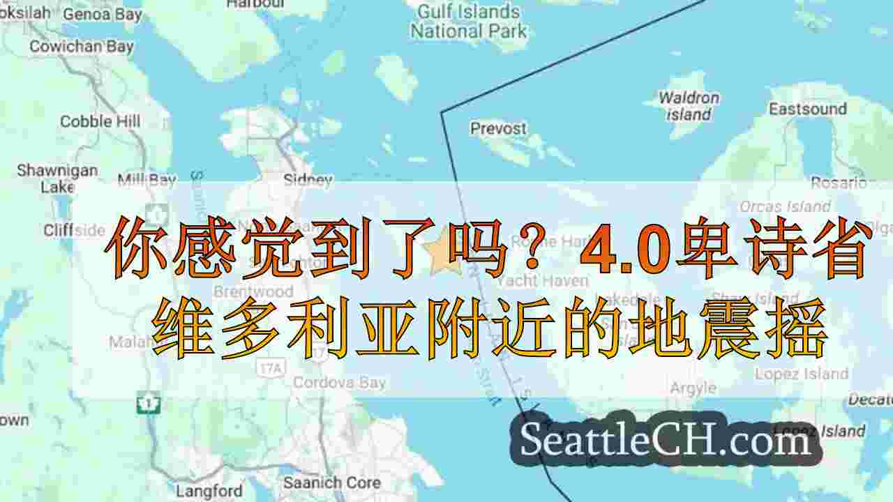 你感觉到了吗？4.0卑诗省维多利亚附近的地震摇