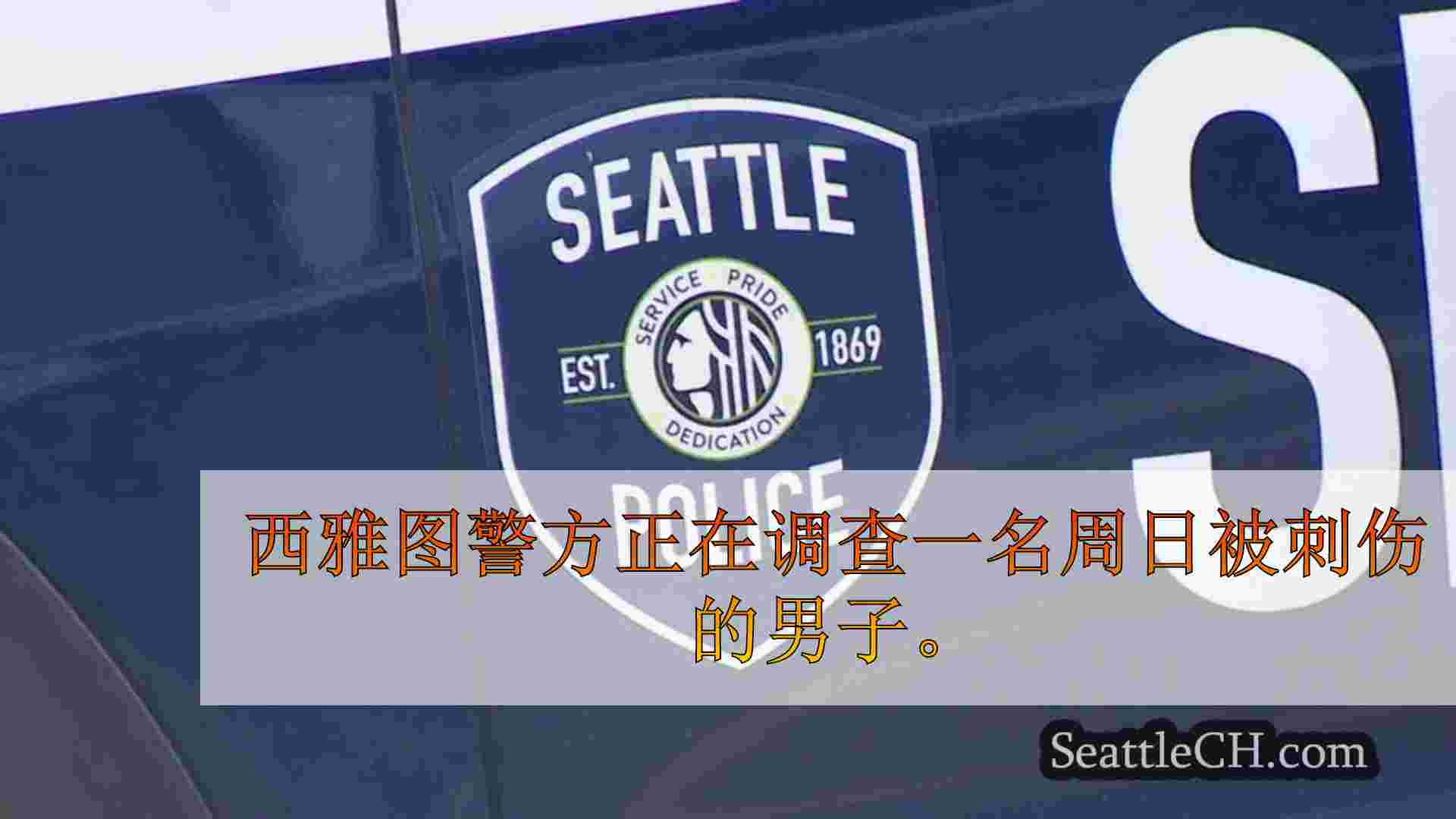 男人在西雅图的脸和耳朵刺伤