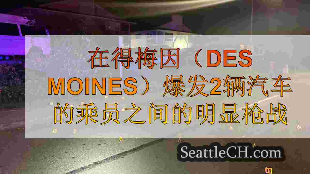 在得梅因（Des Moines）爆发2辆汽车的乘员之间的明显枪战