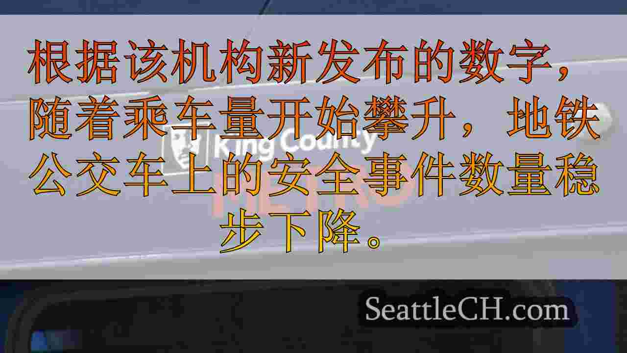 金县都会看到乘客量的增加和安全事件下降，但涉及持续