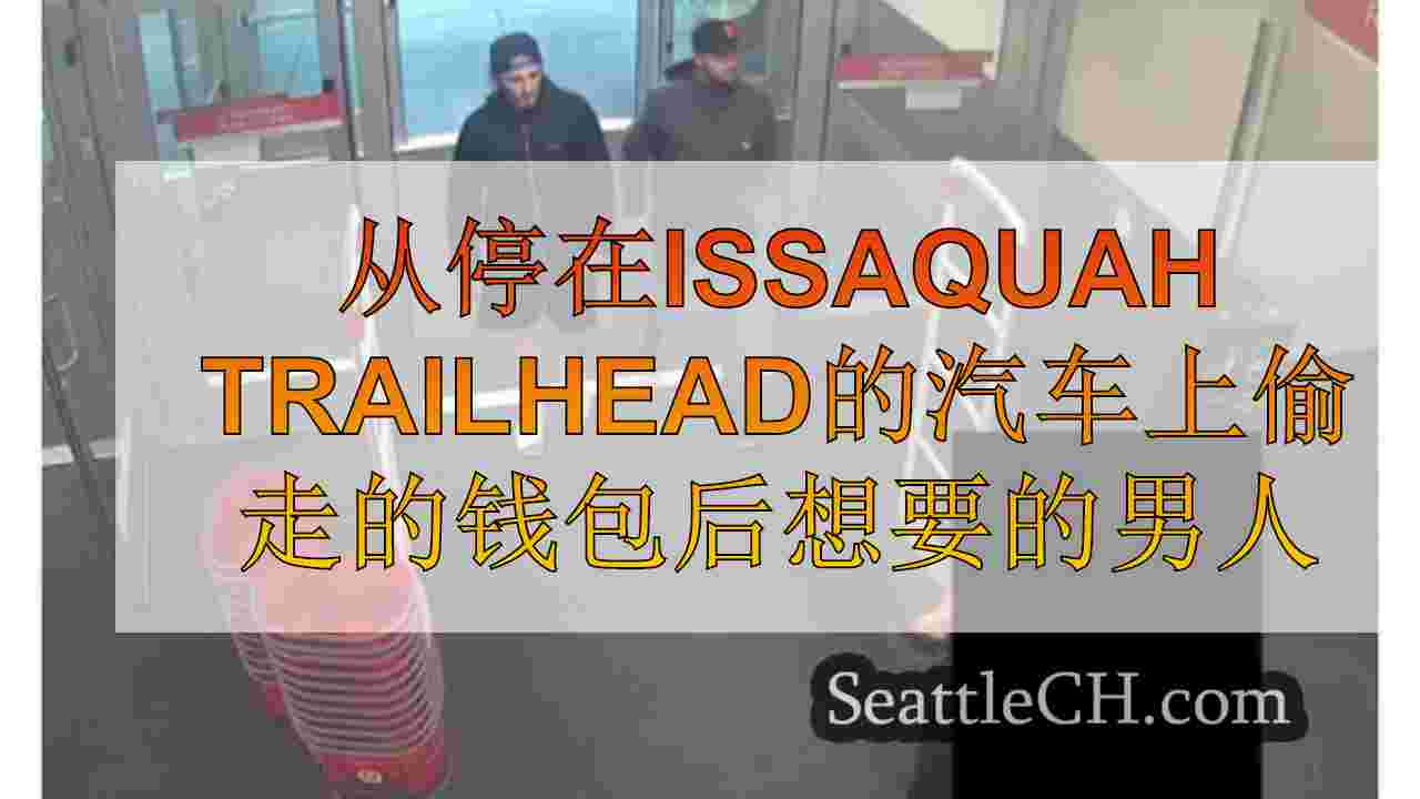 从停在Issaquah Trailhead的汽车上偷走的钱包后想要的男人