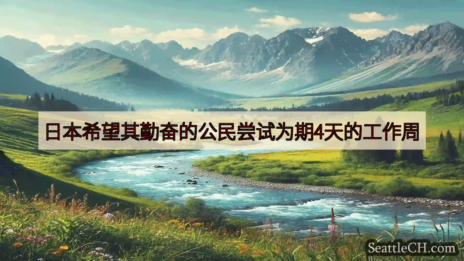 西雅图新闻 日本希望其勤奋的公民尝试为期4天的工作周