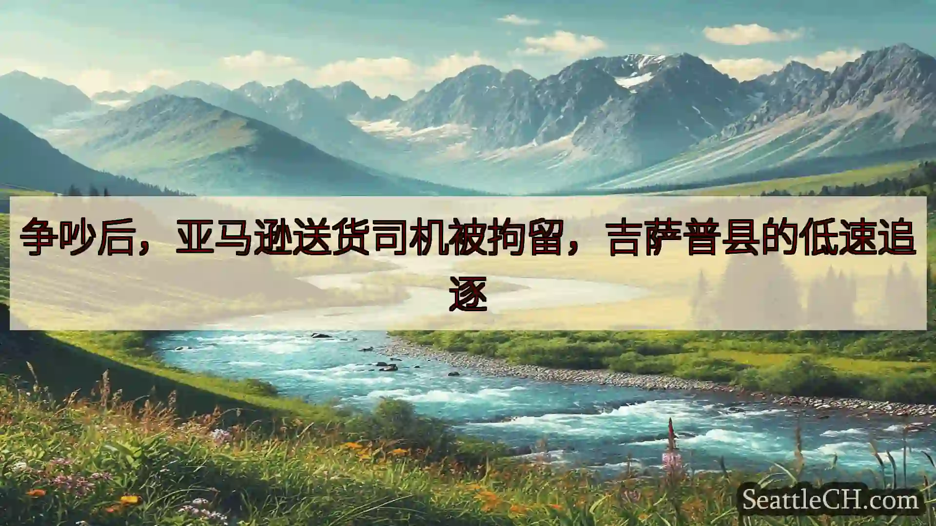 西雅图新闻 争吵后，亚马逊送货司机被拘留，吉萨普县的低速追逐