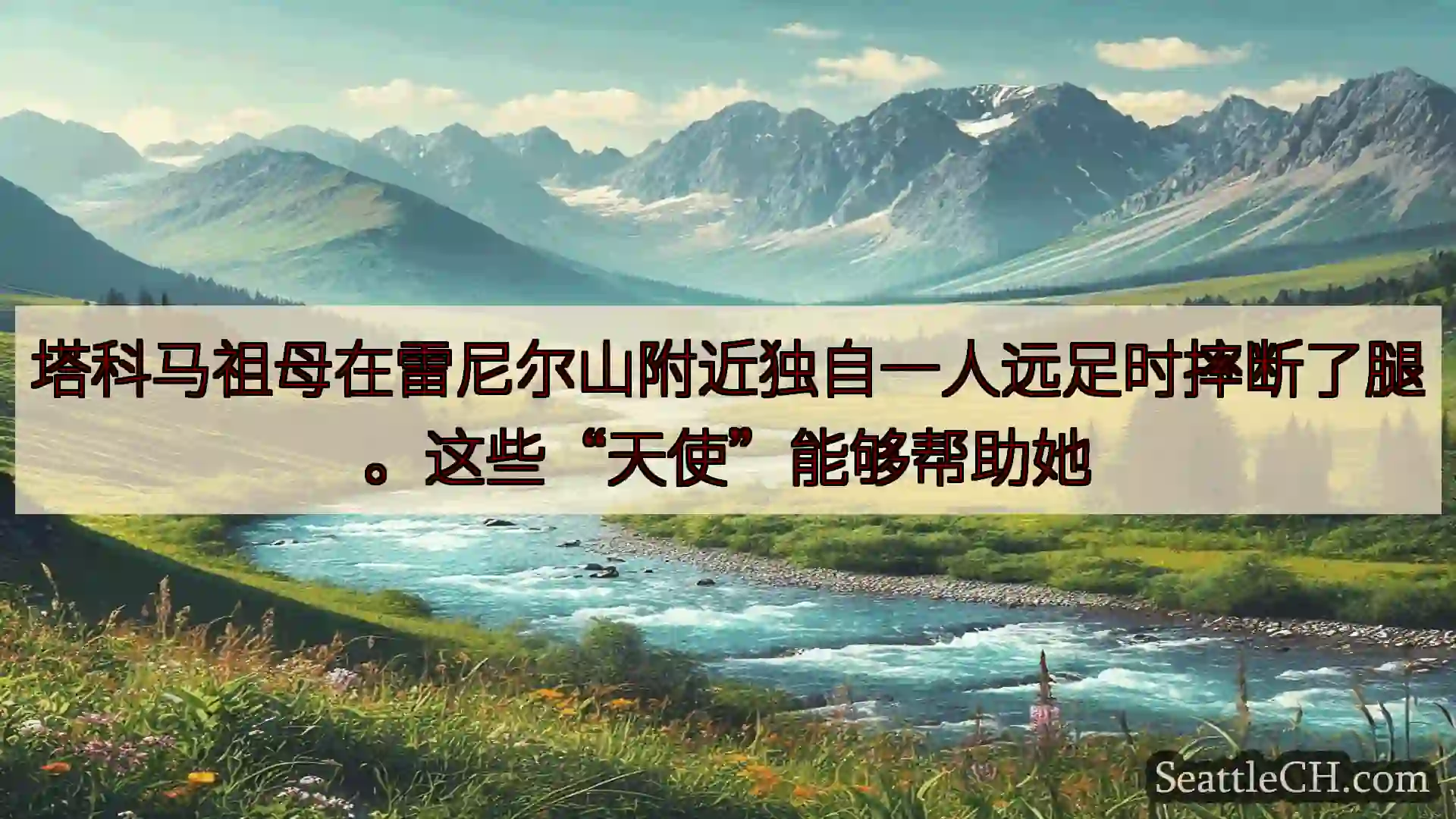 西雅图新闻 塔科马祖母在雷尼尔山附近独自一人远足时摔断了腿。这些“天使”能够帮助她