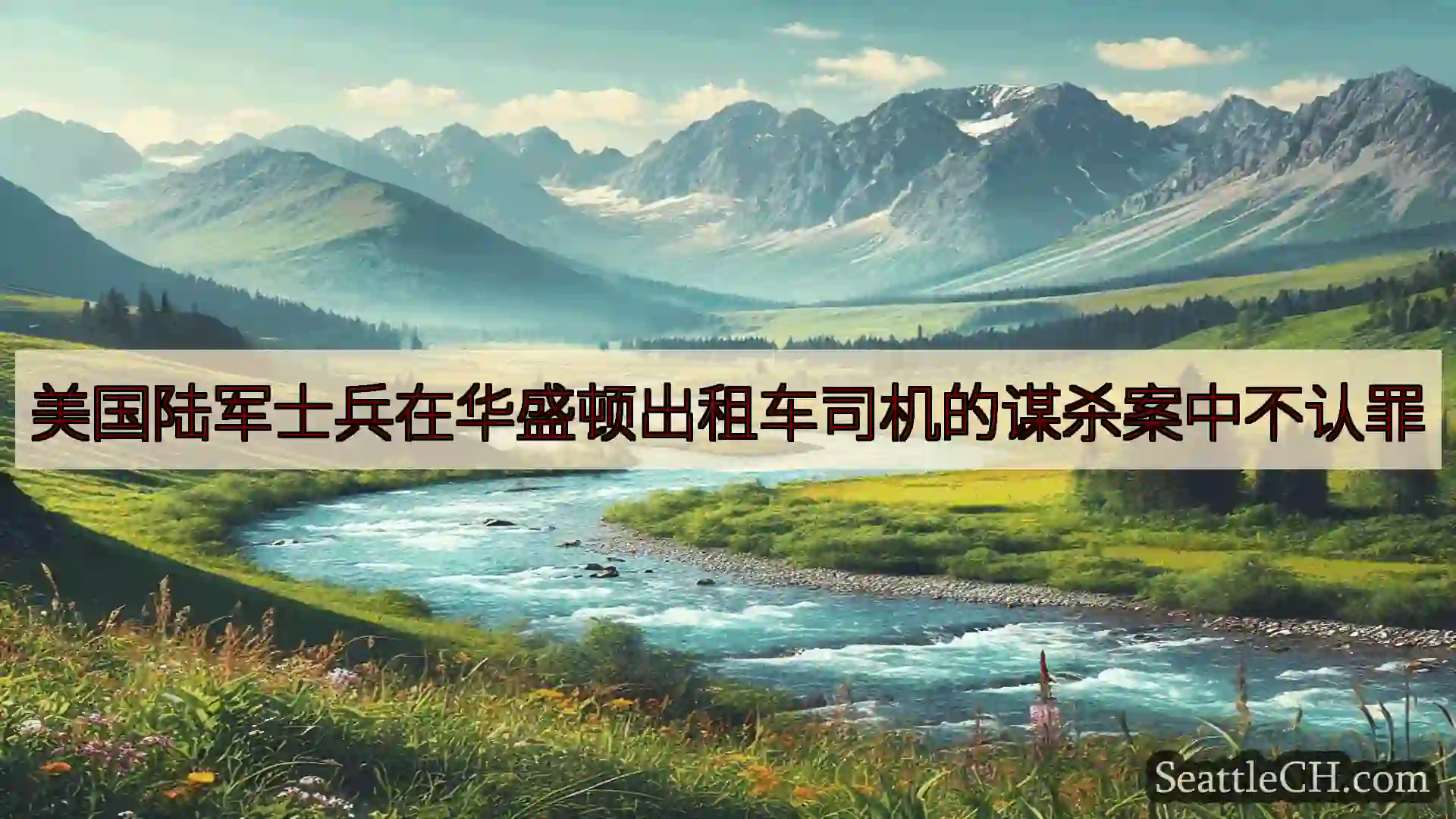 西雅图新闻 美国陆军士兵在华盛顿出租车司机的谋杀案中不认罪