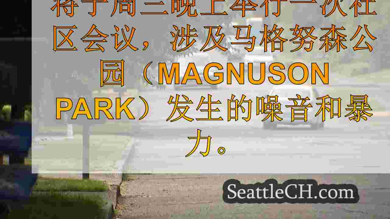 西雅图市议员在马格努森公园举行噪音投诉的社区会议