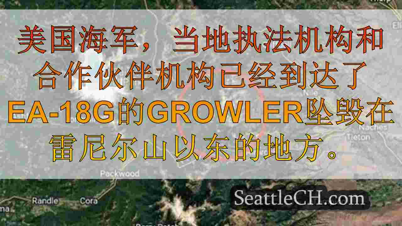 海军到达雷尼尔山附近的咆哮者喷气坠毁地点