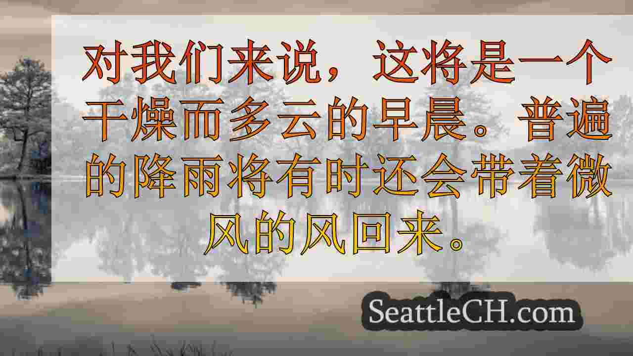 西雅图天气：周三轻风，雨水和山雪