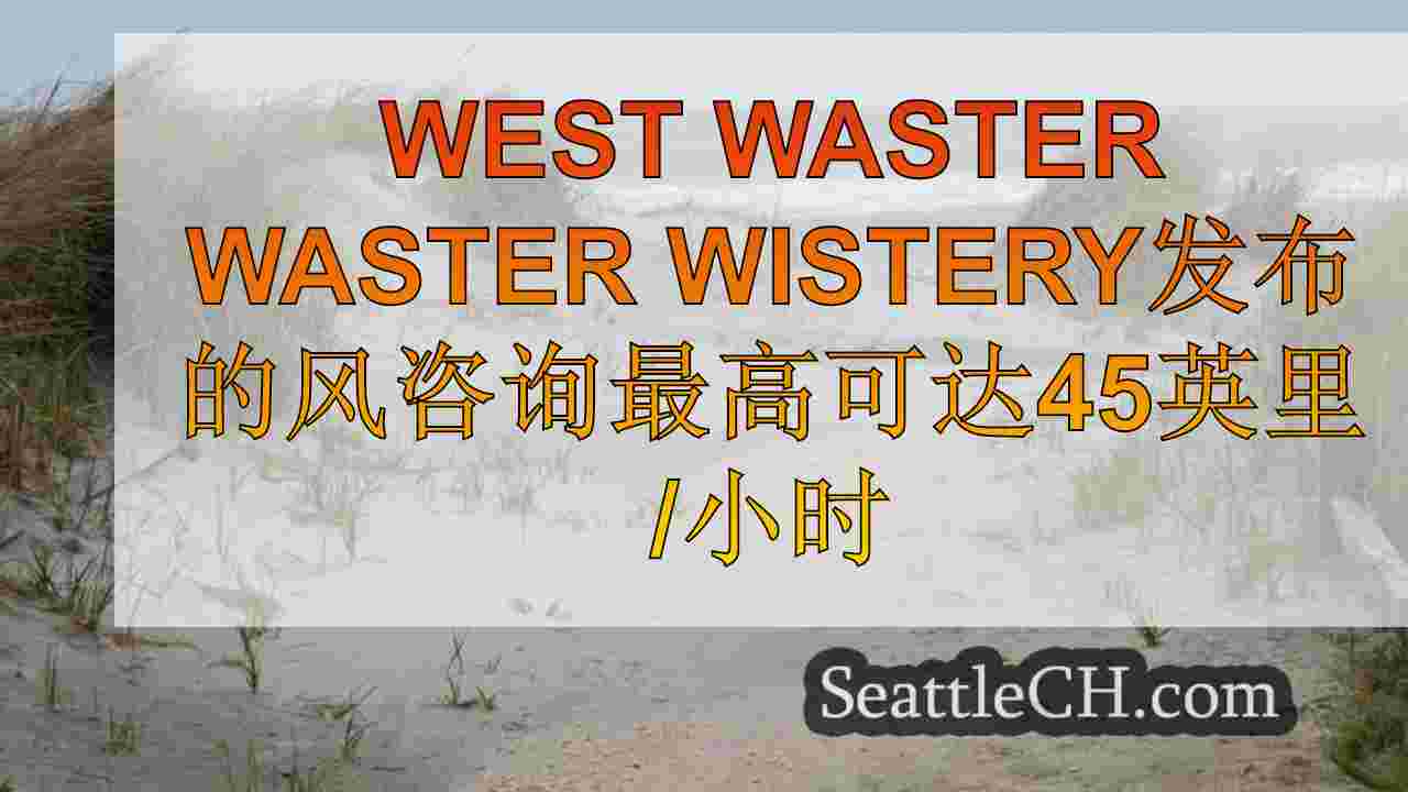 为西华盛顿发布的风咨询，阵风预期可达45英里 /小时