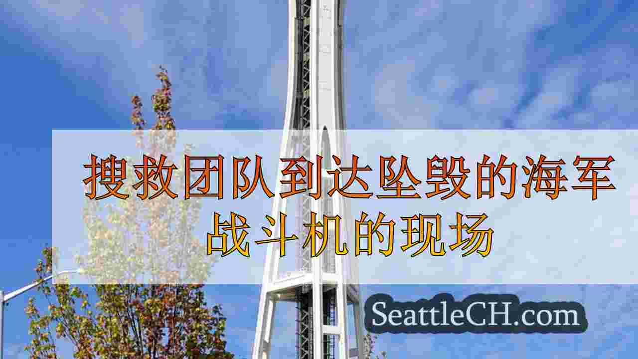 搜救团队到达坠毁的海军战斗机的现场