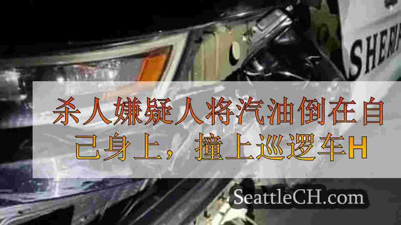 杀人嫌疑人将汽油倒在自己身上，撞上瑟斯顿县的巡逻车