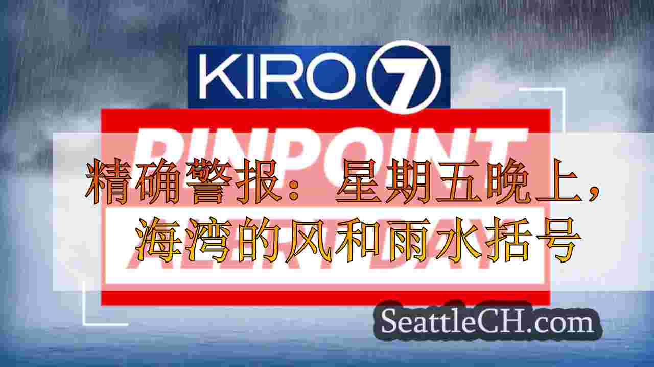 精确警报：周五晚上，随着风暴系统的临近，风和雨水括号