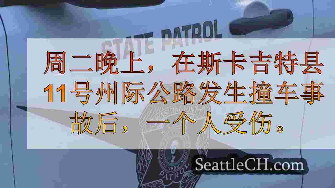 一名在斯卡吉特县NB SR 11撞车时受伤的人