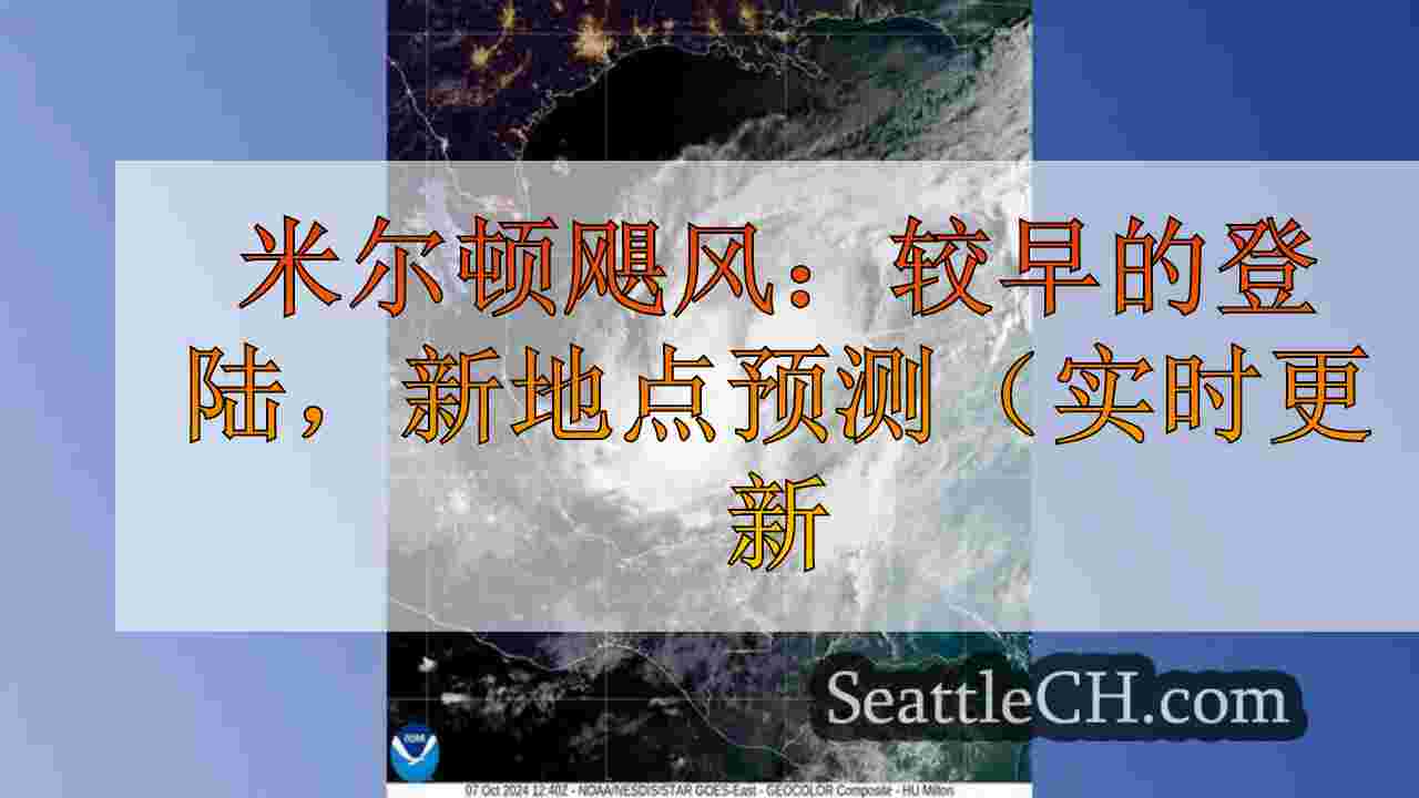 米尔顿飓风：较早的登陆，预测的新位置（实时更新）