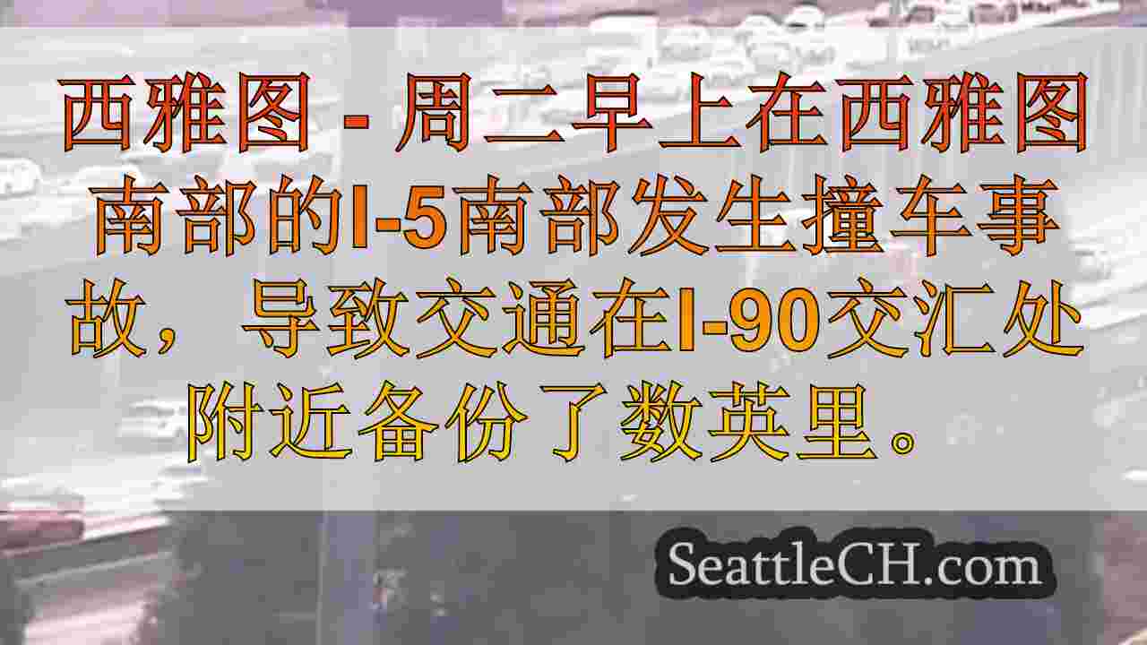 西雅图撞车事故导致I-5南I-9附近的备份