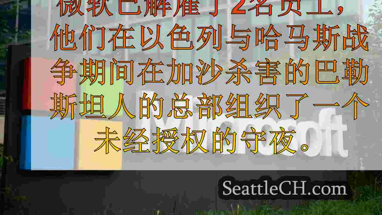 微软开除了为在加沙杀害的巴勒斯坦人组织守夜的员工