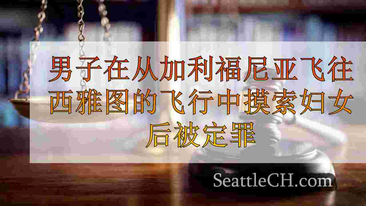 男子在从加利福尼亚飞往西雅图的飞行中摸索妇女后被定罪