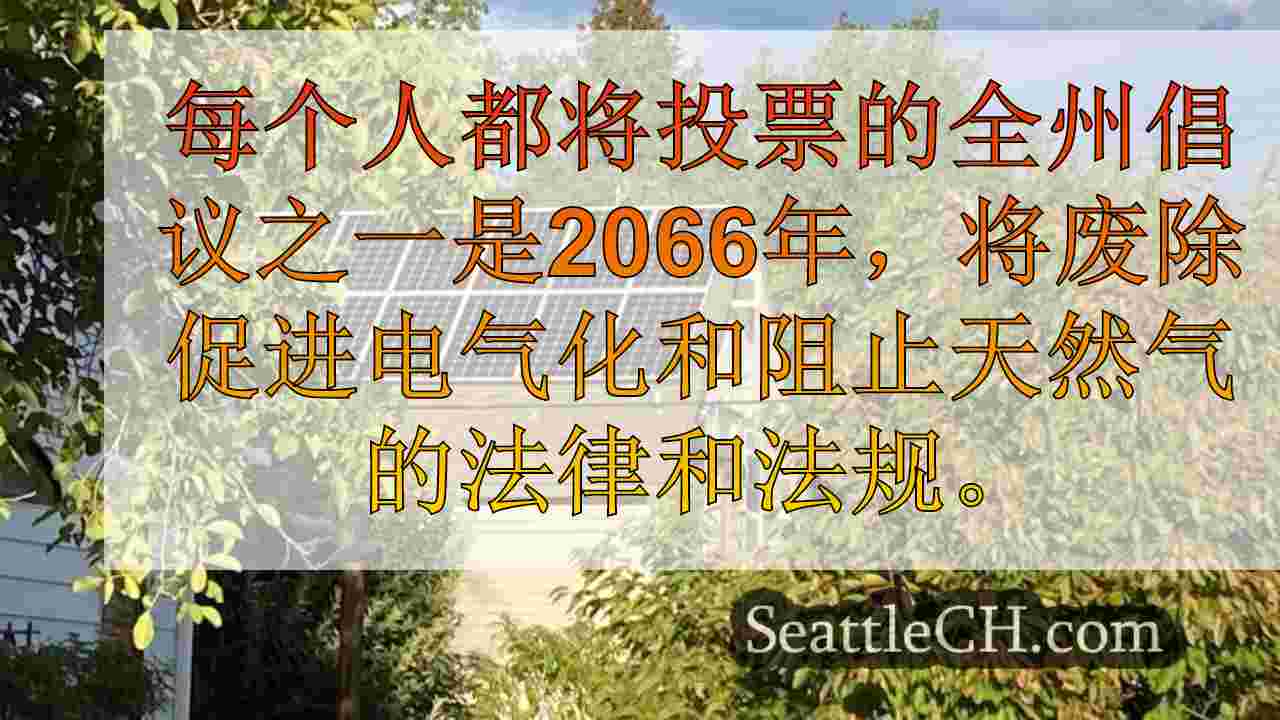 倡议2066将华盛顿分为天然气，电气化法律