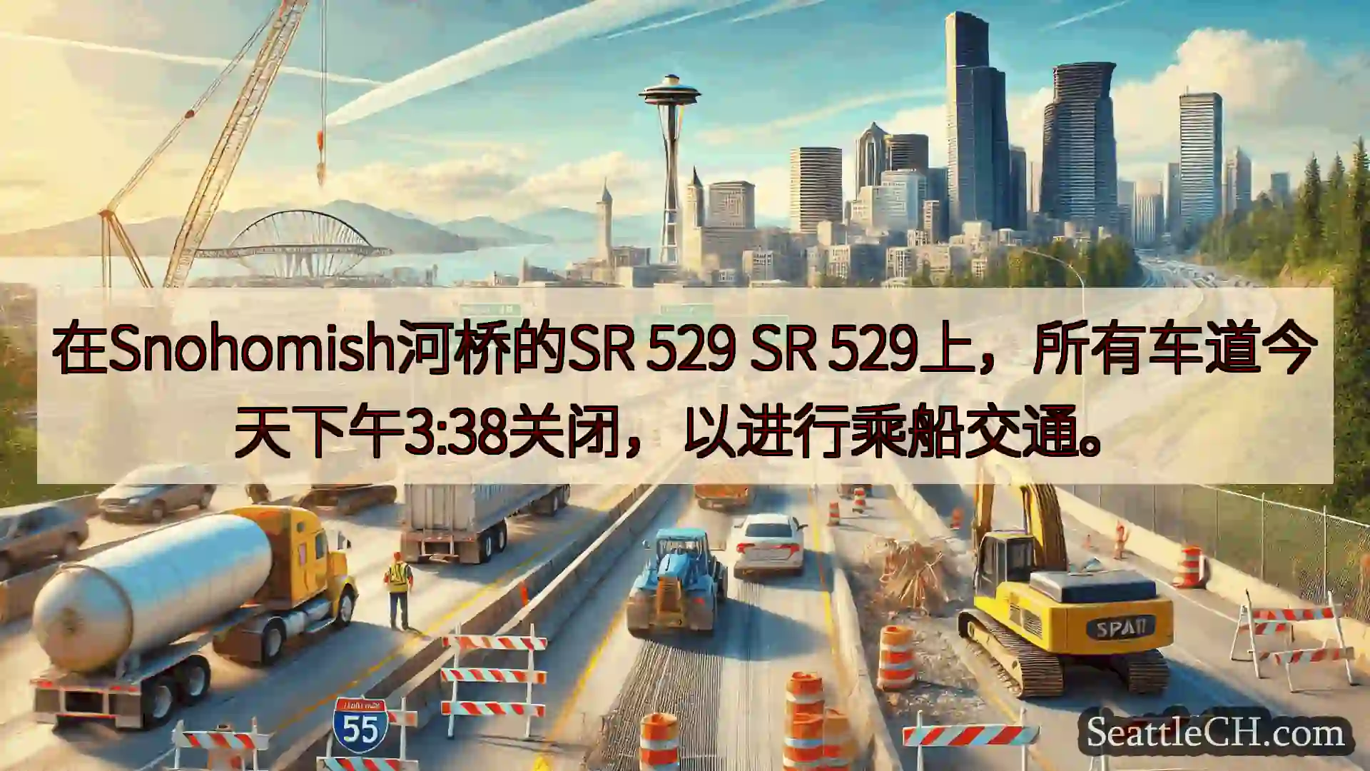 西雅图交通新闻 在Snohomish河桥的SR 529 SR