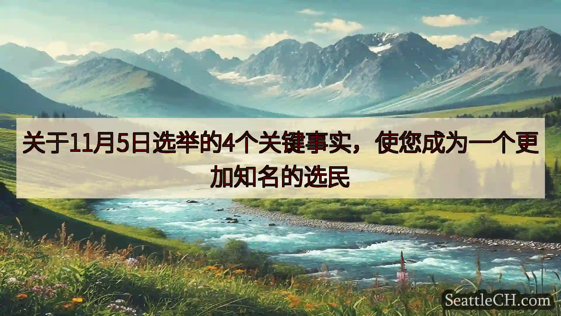 西雅图新闻 关于11月5日选举的4个关键事实，使您成为一个更加知名的选民