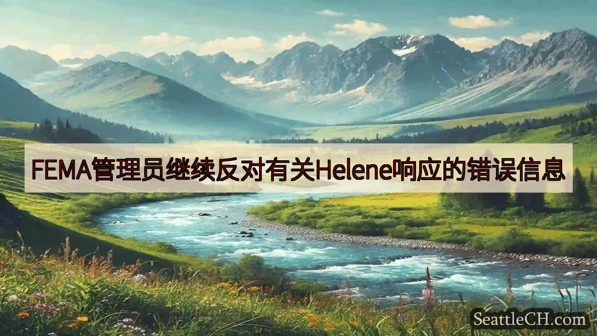 西雅图新闻 FEMA管理员继续反对有关Helene响应的错误信息