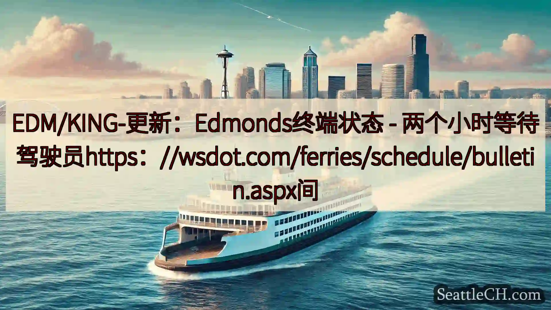 西雅图渡轮新闻 EDM/KING-更新：Edmonds终端状态 -